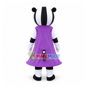 Customized Cartoon Character Zoe Zebra Mascot Costume