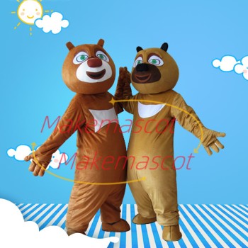 Forest Guardian Briar and Bramble Bear Brothers Mascot Cartoon Costume Forest Guardian Briar and Bramble Bear Brothers Mascot Cartoon Costume