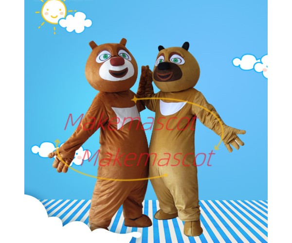 Forest Guardian Briar and Bramble Bear Brothers Mascot Cartoon Costume Forest Guardian Briar and Bramble Bear Brothers Mascot Cartoon Costume