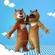 Forest Guardian Briar and Bramble Bear Brothers Mascot Cartoon Costume Forest Guardian Briar and Bramble Bear Brothers Mascot Cartoon Costume