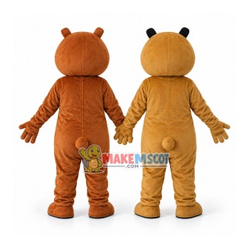 Forest Guardian Briar and Bramble Bear Brothers Mascot Cartoon Costume