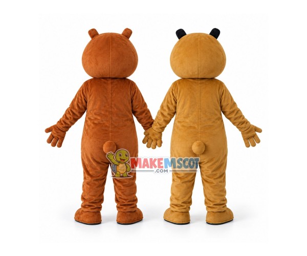 Forest Guardian Briar and Bramble Bear Brothers Mascot Cartoon Costume Forest Guardian Briar and Bramble Bear Brothers Mascot Cartoon Costume