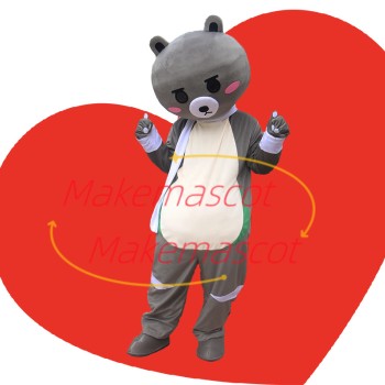 Depressed Soft Cartoon Gray Rilakkuma Mascot Costume Depressed Soft Cartoon Gray Rilakkuma Mascot Costume