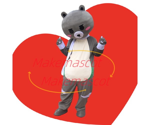 Depressed Soft Cartoon Gray Rilakkuma Mascot Costume Depressed Soft Cartoon Gray Rilakkuma Mascot Costume