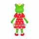 Pretty Cartoon Princess Frog In The Polka Dot Dress Mascot Costume Pretty Cartoon Princess Frog In The Polka Dot Dress Mascot Costume