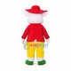 Cartoon Red Happy Pig With Short Shirt Mascot Costume Cartoon Red Happy Pig With Short Shirt Mascot Costume