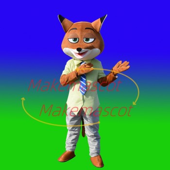 Clever Fox Nick Wilde Mascot Adult Cartoon Costume
