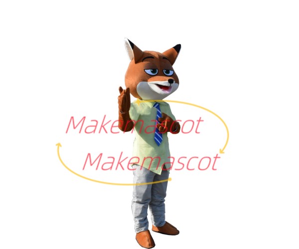 Clever Fox Nick Wilde Mascot Adult Cartoon Costume Clever Fox Nick Wilde Mascot Adult Cartoon Costume