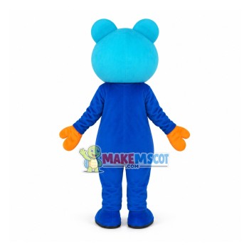 Vivid Cartoon Mixed Blue Frog Mascot Adult Costume