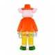Cute Cartoon Happy Pig With Orange Clothes Mascot Costume Cute Cartoon Happy Pig With Orange Clothes Mascot Costume