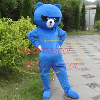 Personalized Blue Sunglasses Rilakkuma Cartoon Mascot Costume Personalized Blue Sunglasses Rilakkuma Cartoon Mascot Costume