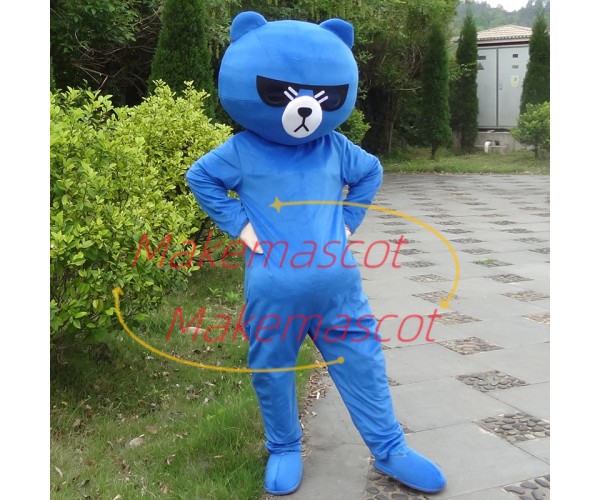 Personalized Blue Sunglasses Rilakkuma Cartoon Mascot Costume Personalized Blue Sunglasses Rilakkuma Cartoon Mascot Costume