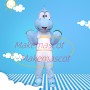 Standing Style Cartoon Light Blue Sea Turtle Mascot Costume