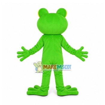 Huge Green Frog With Big Smile Face Cartoon Mascot Costume