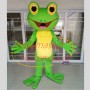 Huge Green Frog With Big Smile Face Cartoon Mascot Costume
