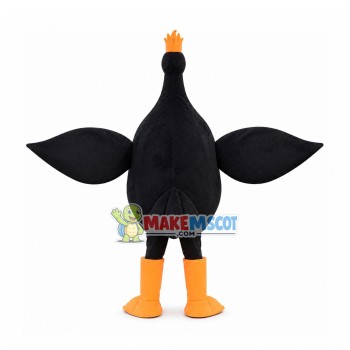 Adult Whole Black Hoopoe With Huge Wings Mascot Costume Adult Whole Black Hoopoe With Huge Wings Mascot Costume