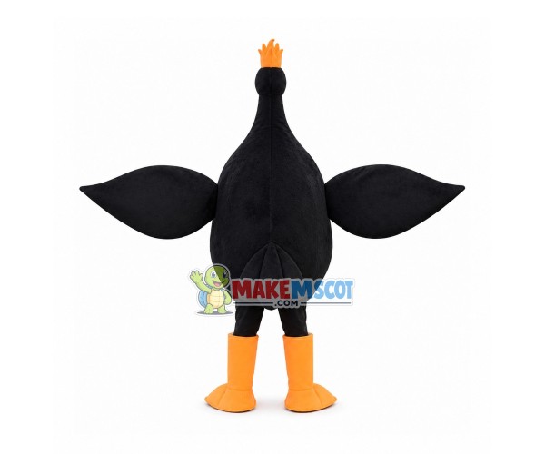 Adult Whole Black Hoopoe With Huge Wings Mascot Costume Adult Whole Black Hoopoe With Huge Wings Mascot Costume