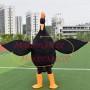 Adult Whole Black Hoopoe With Huge Wings Mascot Costume