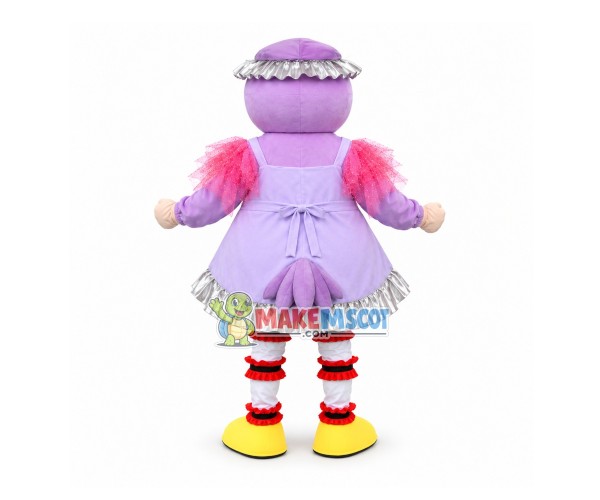Tender Mother Duck Wearing Apron Cartoon Mascot Costume Tender Mother Duck Wearing Apron Cartoon Mascot Costume