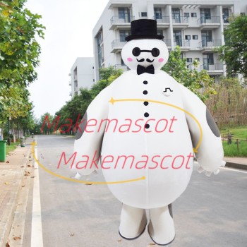 Interesting Cartoon Baymax With Gentleman Look Mascot Costume Interesting Cartoon Baymax With Gentleman Look Mascot Costume