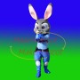 Judy The Impatient Rabbit Police Officer Cartoon Mascot Costume