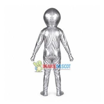 Shiny Silver Alien With Special Power Adult Mascot Costume Shiny Silver Alien With Special Power Adult Mascot Costume