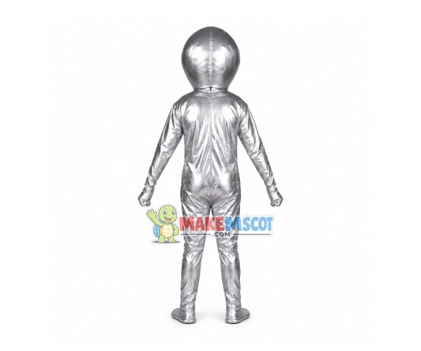 Shiny Silver Alien With Special Power Adult Mascot Costume Shiny Silver Alien With Special Power Adult Mascot Costume