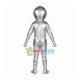 Shiny Silver Alien With Special Power Adult Mascot Costume Shiny Silver Alien With Special Power Adult Mascot Costume
