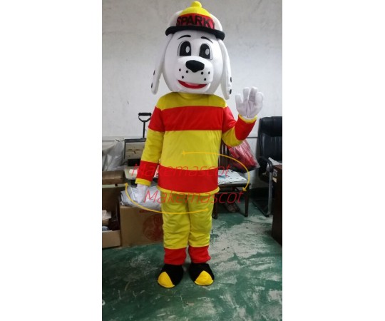 Brave Fire Dog of The Rescue Team Adult Mascot Costume Brave Fire Dog of The Rescue Team Adult Mascot Costume