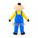Playful Baby Boy Wearing Blue Rompers Mascot Costume Playful Baby Boy Wearing Blue Rompers Mascot Costume