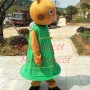 Mignon Cartoon Candy Cat In Green Dress Mascot Costume