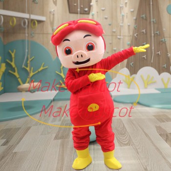 Realistic Cartoon Optimistic Boy GG Bond Mascot Costume Realistic Cartoon Optimistic Boy GG Bond Mascot Costume