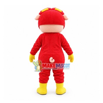 Realistic Cartoon Optimistic Boy GG Bond Mascot Costume Realistic Cartoon Optimistic Boy GG Bond Mascot Costume