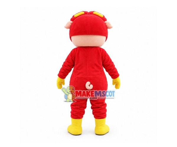 Realistic Cartoon Optimistic Boy GG Bond Mascot Costume Realistic Cartoon Optimistic Boy GG Bond Mascot Costume