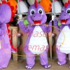 Active Cartoon Purple Baby Dinosaur Mascot Costume