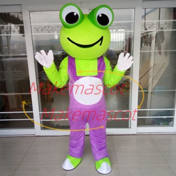 Adult Cute Cartoon Frog With Big Eyes Mascot Costume Adult Cute Cartoon Frog With Big Eyes Mascot Costume