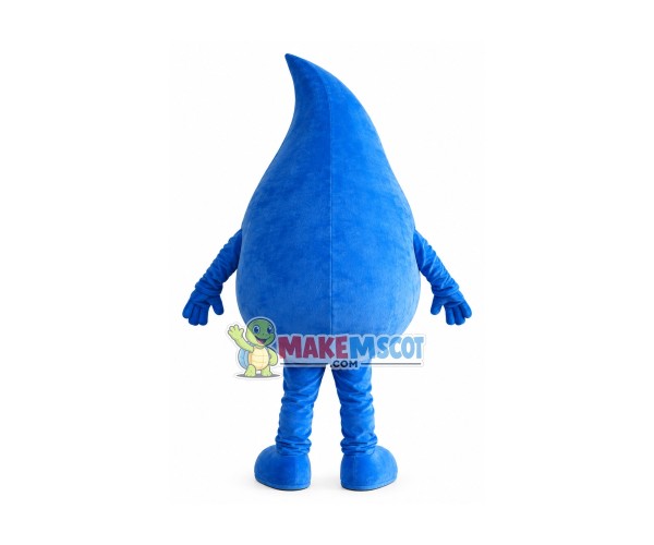 Blue Water Droplet Mascot Costume