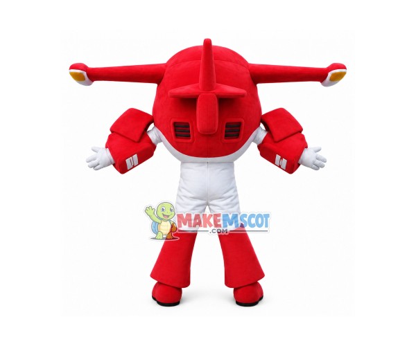 Super Wings Jett Red 1 Mascot Costume Super Wings Jett Red 1 Mascot Costume
