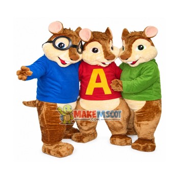 Alvin and the Chipmunks Costumes Alvin/Simone/Theodore Chipmunks Mascot Costume Alvin and the Chipmunks Costumes Alvin/Simone/Theodore Chipmunks Mascot Costume