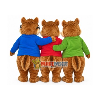 Alvin and the Chipmunks Costumes Alvin/Simone/Theodore Chipmunks Mascot Costume