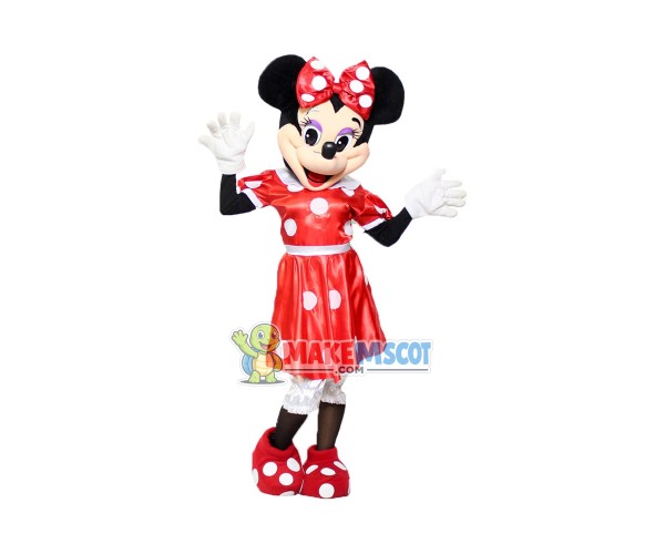 Mouse Clubhouse Regular Red Miss Mouse Minnie Mascot Costume