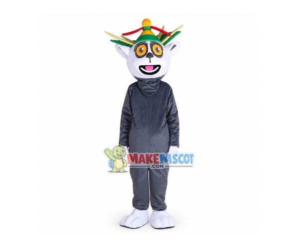 Unisex Madagascar King Julian Lemur Lemuroid Lemuridae Mascot Costume Cartoon Character Unisex Madagascar King Julian Lemur Lemuroid Lemuridae Mascot Costume Cartoon Character