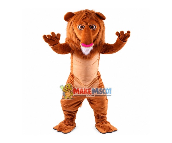 Cute Wally Lion Mascot Costume
