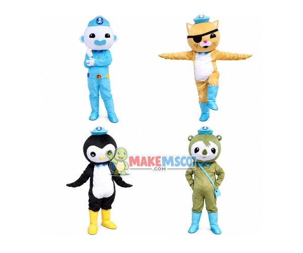 The Octonauts Barnacles Kwazii Peso Shellington Mascot Costumes The Octonauts Barnacles Kwazii Peso Shellington Mascot Costumes