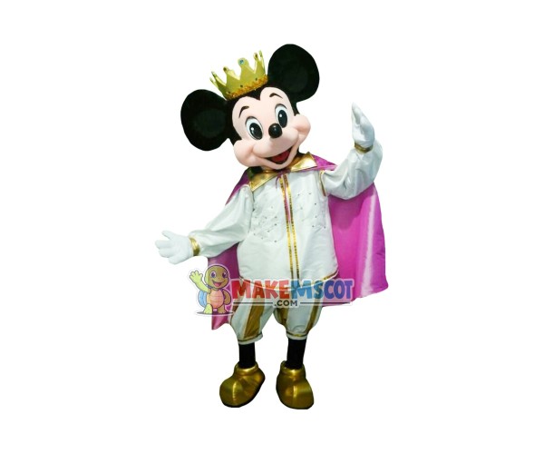 Mouse Clubhouse King Mouse Mickey Mascot Costume Mouse Clubhouse King Mouse Mickey Mascot Costume