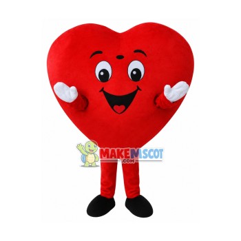 New Red Love Heart Mascot Costume Christmas Party Dress