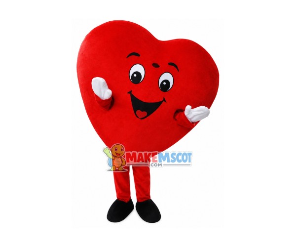 New Red Love Heart Mascot Costume Christmas Party Dress