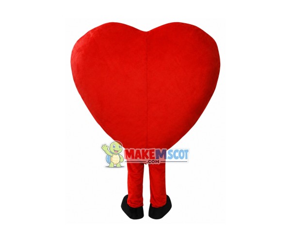 New Red Love Heart Mascot Costume Christmas Party Dress