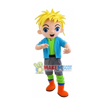 Boy Ragazzo Mascot Costume Cartoon Fancy Dress