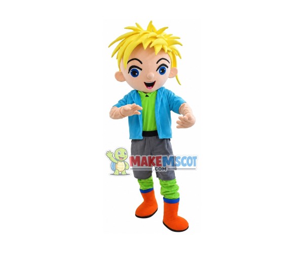 Boy Ragazzo Mascot Costume Cartoon Fancy Dress